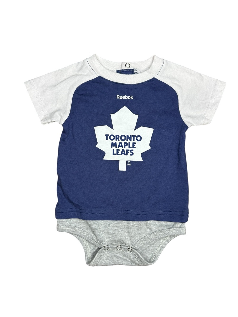 NHL Toronto Maple Leafs Navy & White Baby Tee Bodysuit